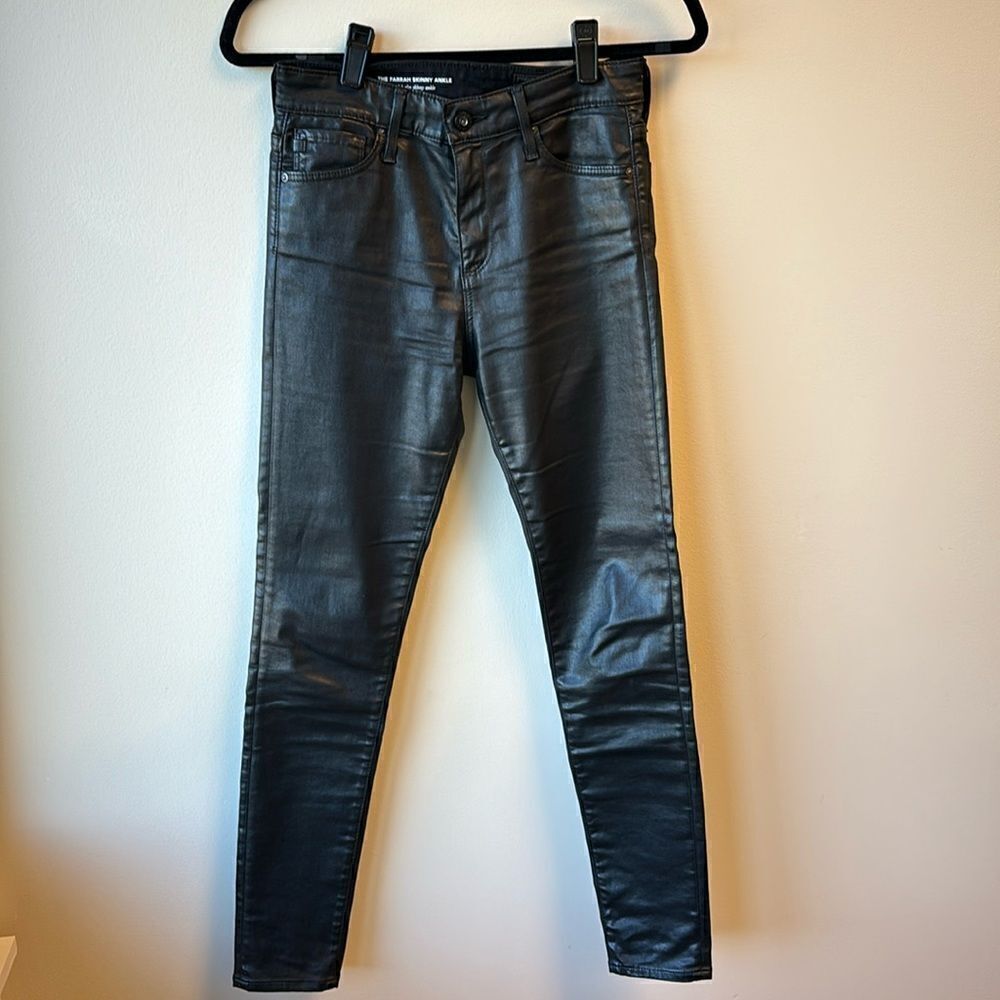 AG jeans black 25 Farrah Skinny Ankle high rise